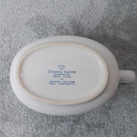 Johann Haviland Crowning Fashion Golden Band Vintage Gravy Boat with Underplate - Picture 12 of 12